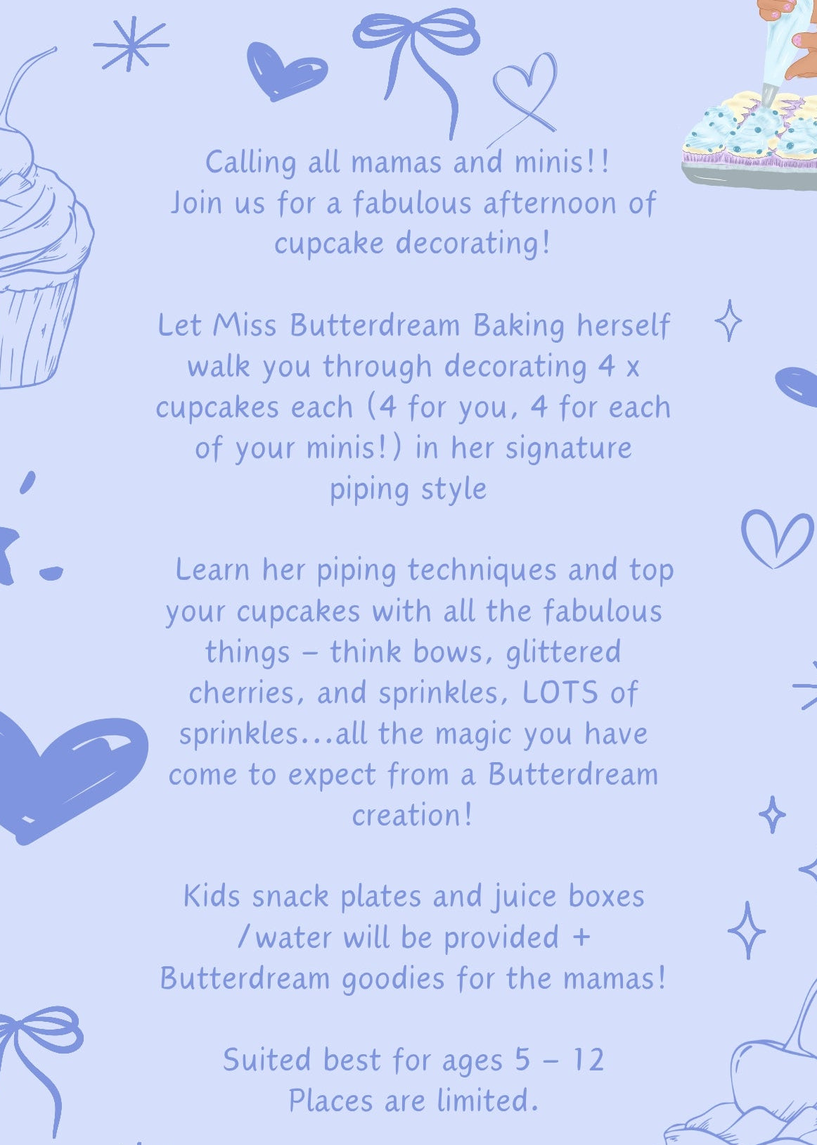 12 April: Mama and Mini - Cupcake Decorating Workshop (9.30am - 10.45am)