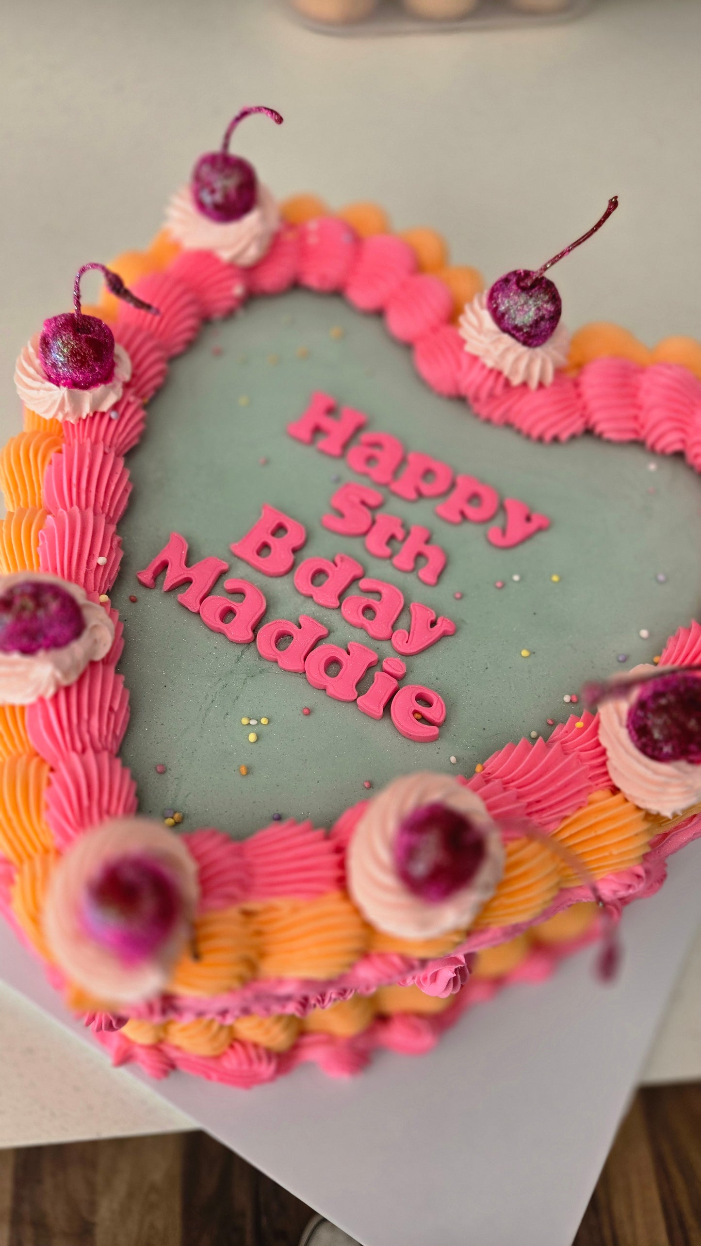 Heart shaped celebration cake 🩷