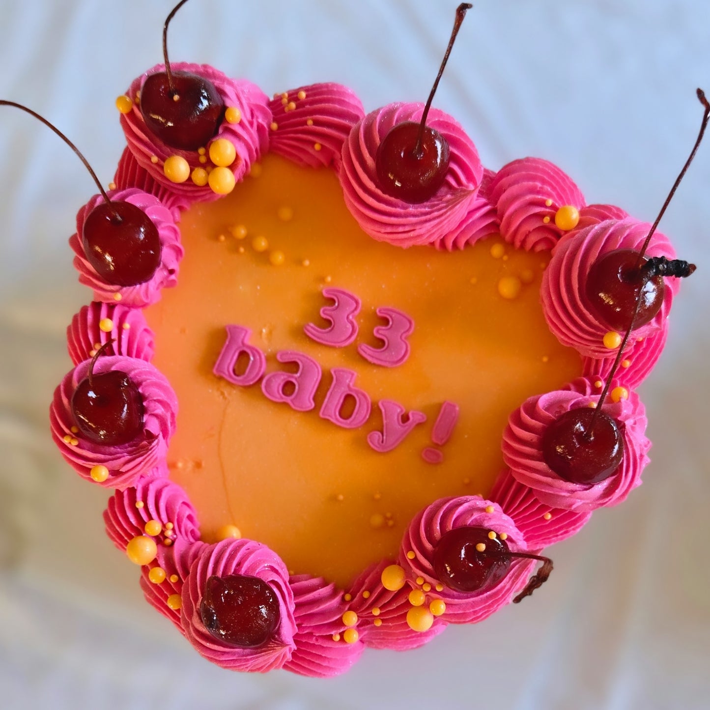 Heart shaped celebration cake 🩷
