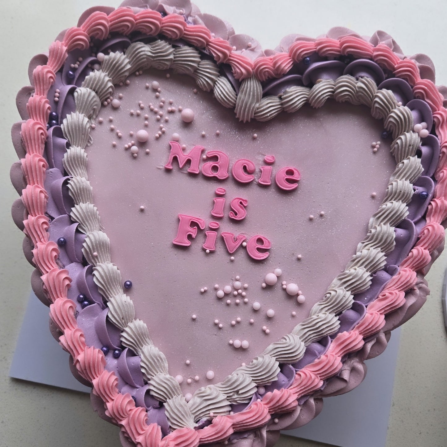 Heart shaped celebration cake 🩷